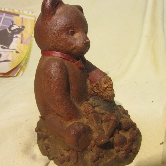 VTG 1981 TOM CLARK GNOMES, BEN, GNOME W/TEDDY BEAR - Picture 5 of 11